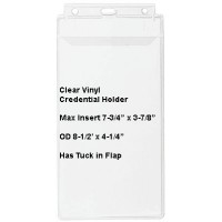 Vinyl Top Load 8.5" x 4.25" Credential Holder - 100 pack